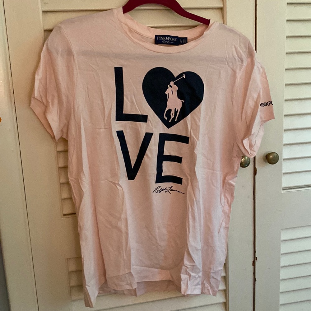 Polo Ralph Lauren’s Pink Pony Tshirt for breast cancer awareness. Light weight